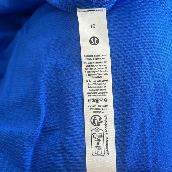 Lululemon Swiftly Tech Cropped Short-Sleeve Shirt 2.0 CERULEAN BLUE IN … - Picture 6 of 8
